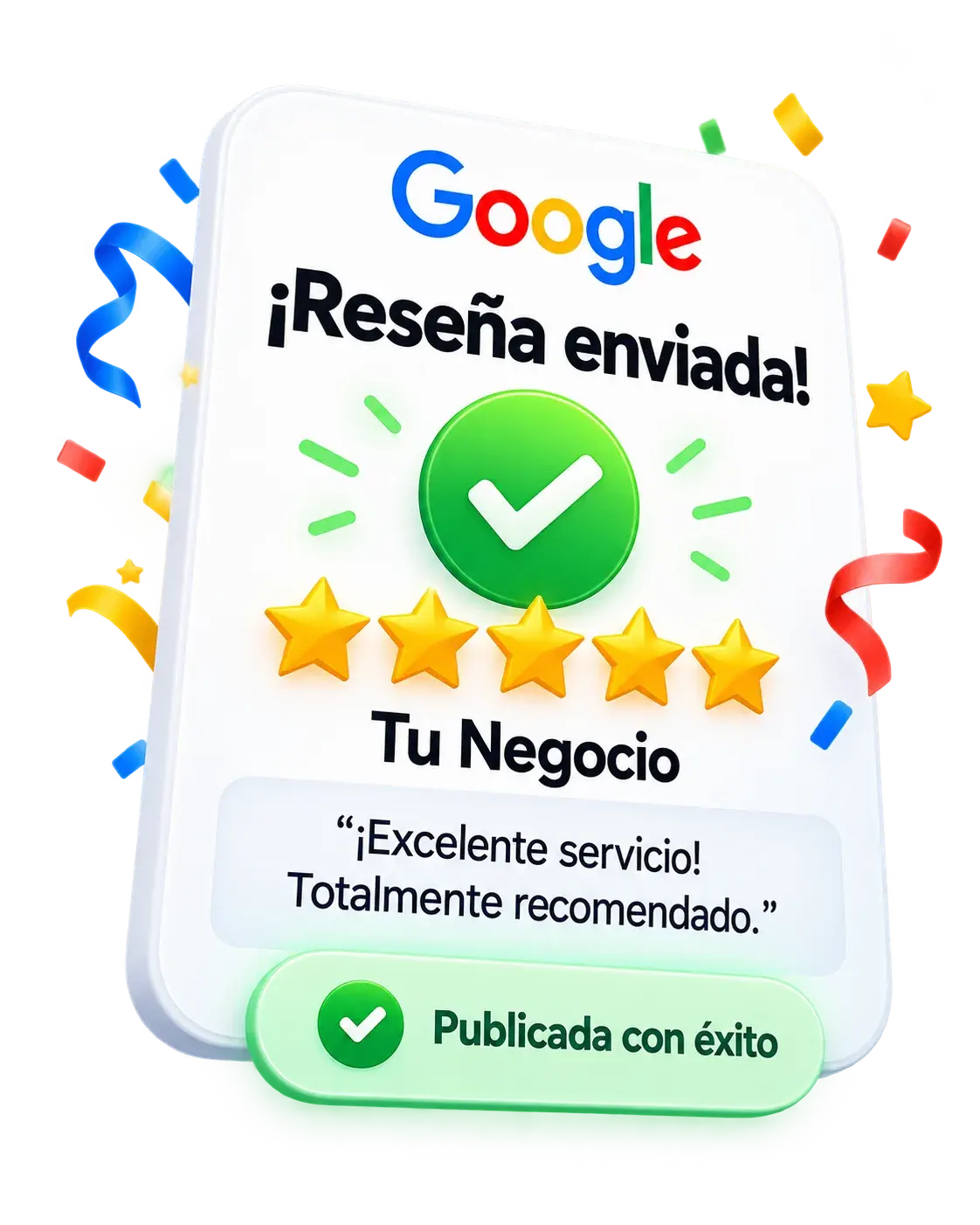 An illustrative screen for writing and publishing a Google review